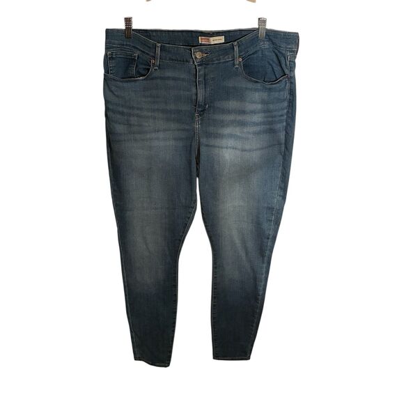 Levi Strauss Signature Women's Mid Rise Skinny Blue Jeans Size 18M - Picture 2 of 13